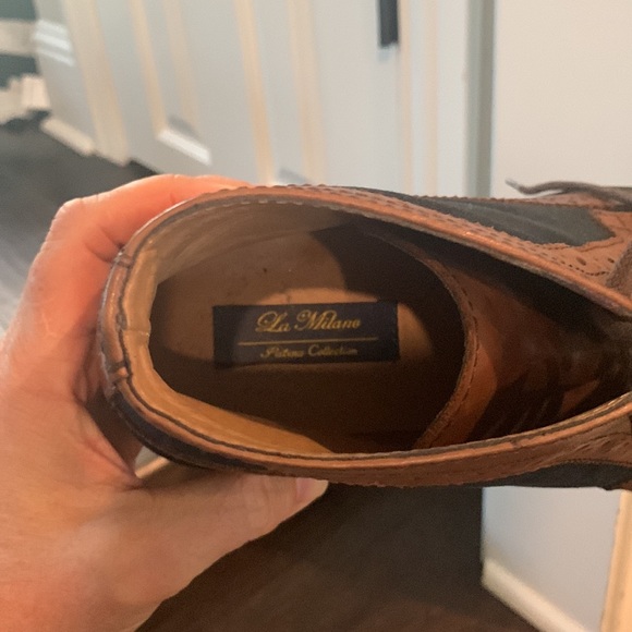 Dress Boot size 9 Leather and Navy suede. - Picture 5 of 5